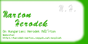 marton herodek business card